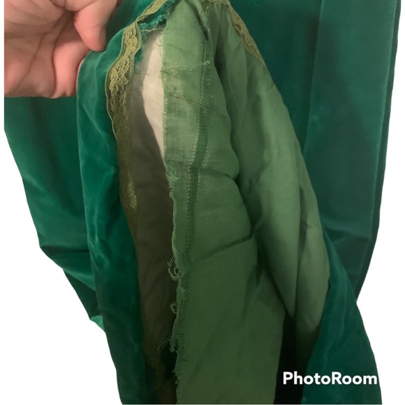 Vintage Green Velvet Long Dress size XS Look at pictures - Picture 5 of 10